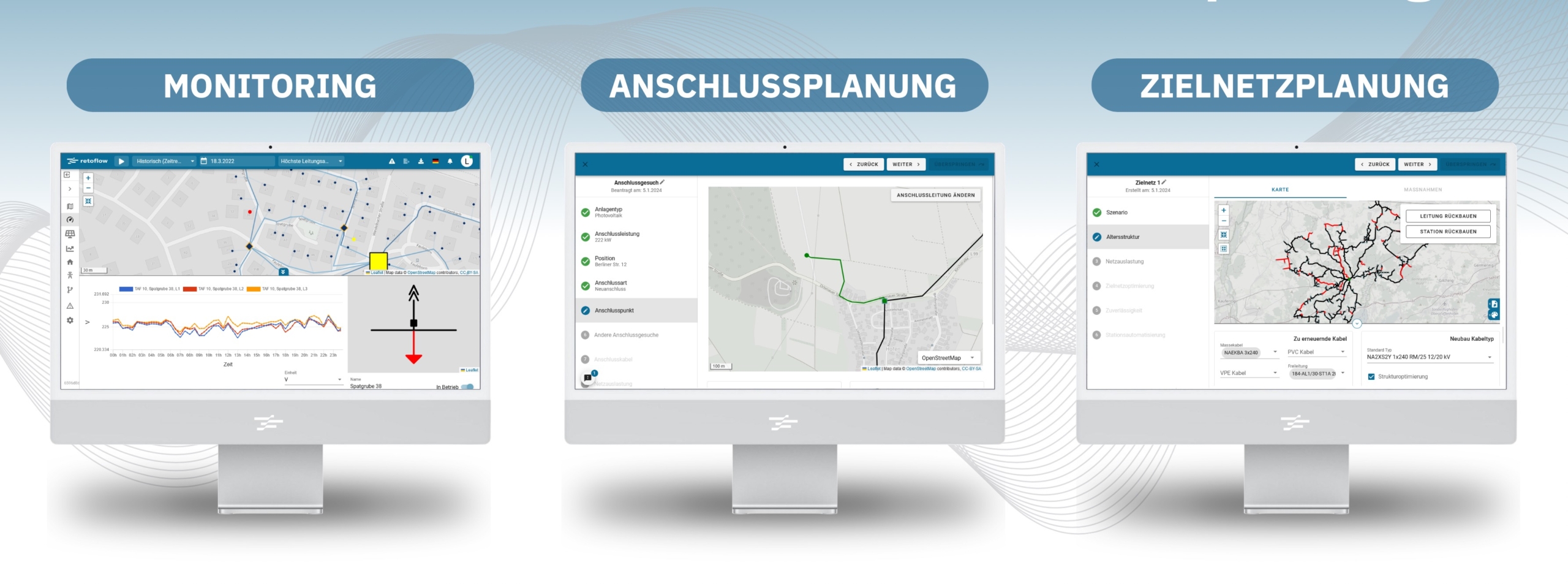 Netzplanung zur Nutzung von Echtzeitmessdaten im Netzbetrieb für Monitoring, Anschlussplanung, Zielnetzplanung und §14a ENWG